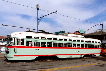 Historic Streetcars in San Francisco No.1073. photo
