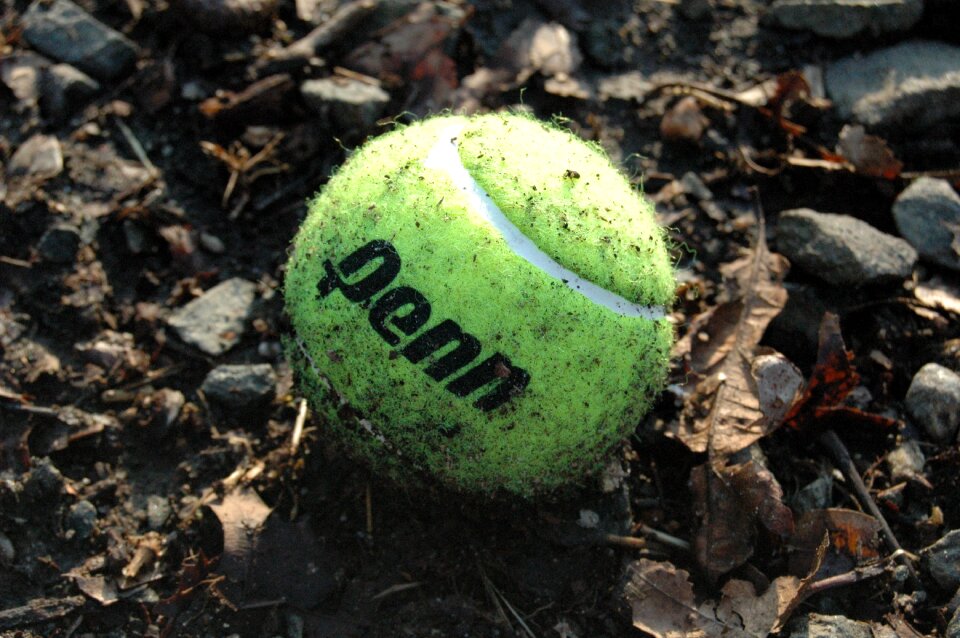 Tennis ball dirty ball
