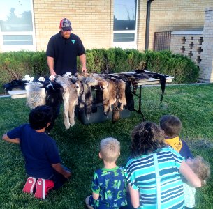 BLM Wildlife Biologists from the Vernal FO give Cub Scout presentations. Photo by BLM-UT
