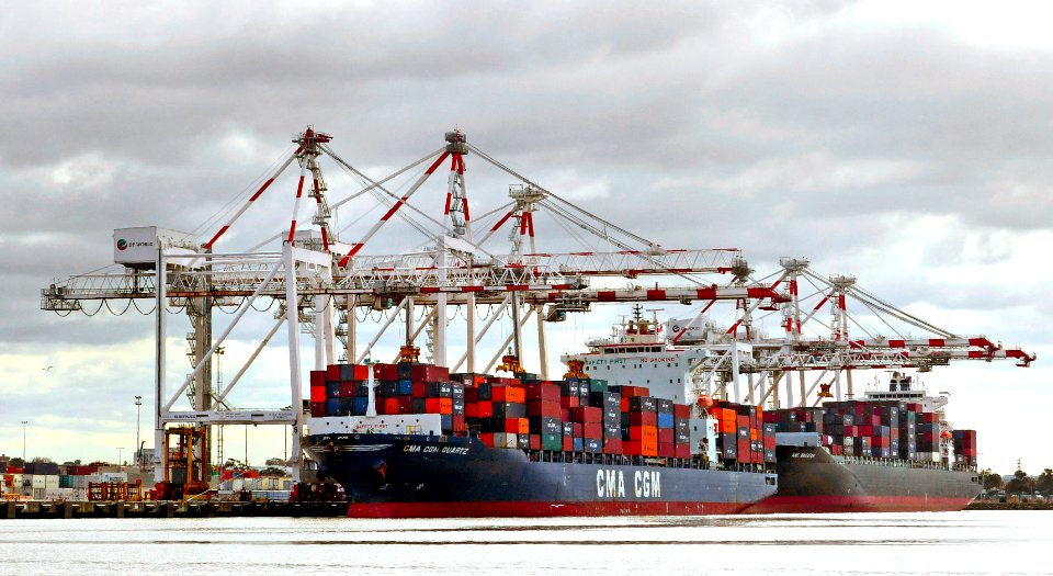 Container terminal. Port of Melbourne.