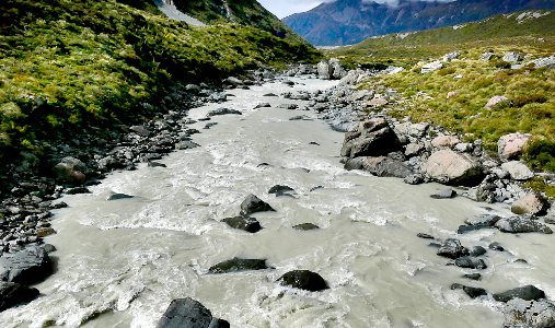 Stocking Stream.Hooker Valley. Mt Cook NP.