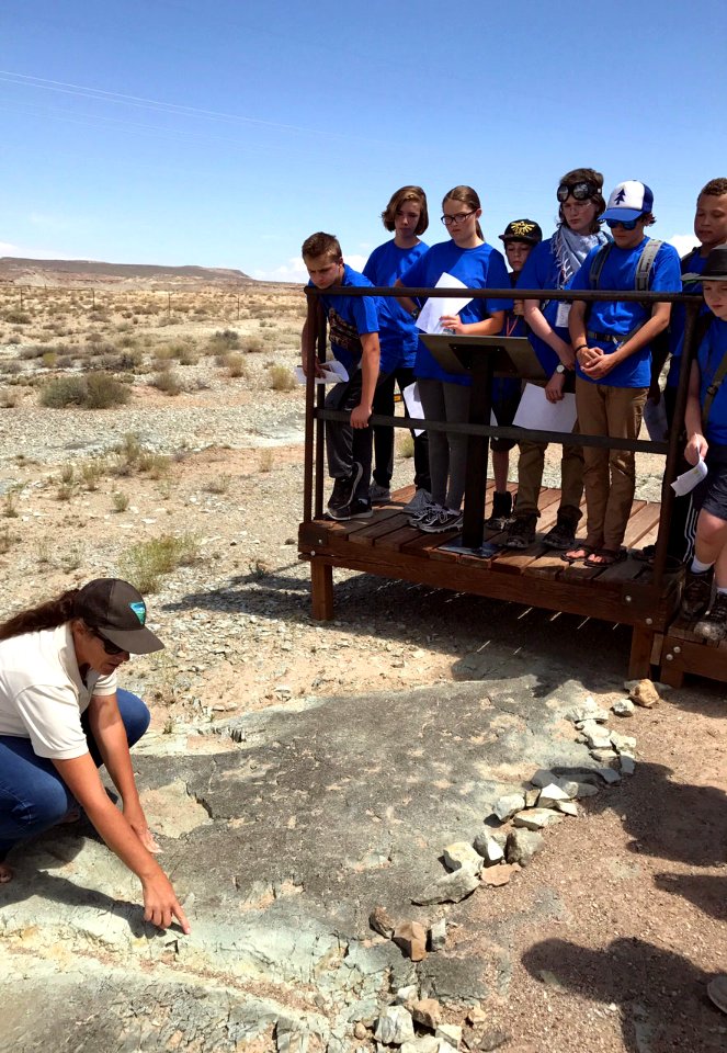 Canyon Country District Paleontologist ReBecca Hunt-Foster talks tracks at Mill Canyon Track Site