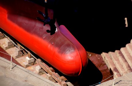 Bulbous bow. Ship. photo