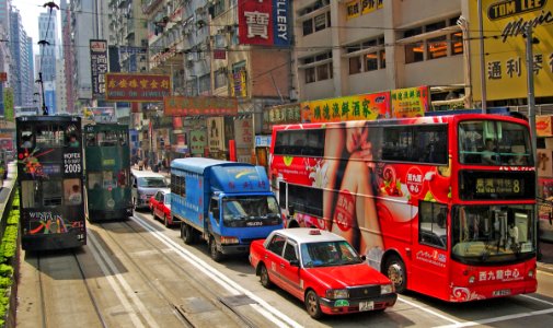 Viewed from the Trams Hong Kong. photo