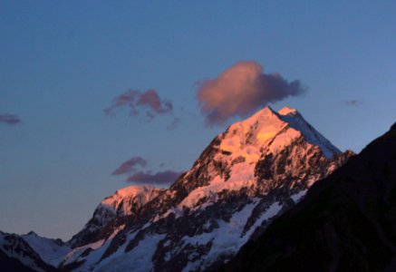 Mount  Cook sunset.