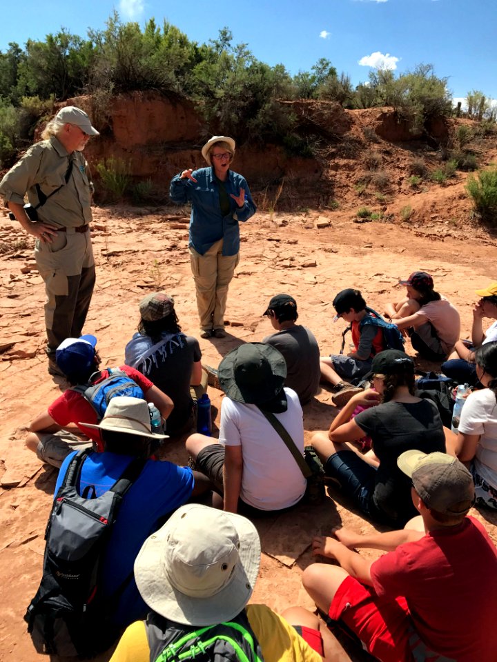 Brent and Neffra spoke to the students about how they started their careers in paleontology and geography