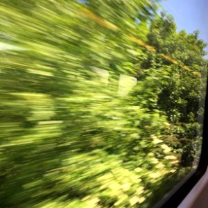 The view from the train between Manchester and York was mostly boring.