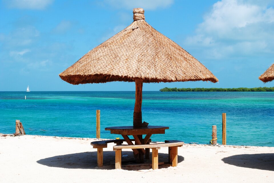 Central america island blue island