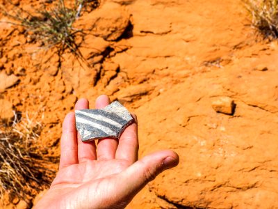 Pottery shard found at River House