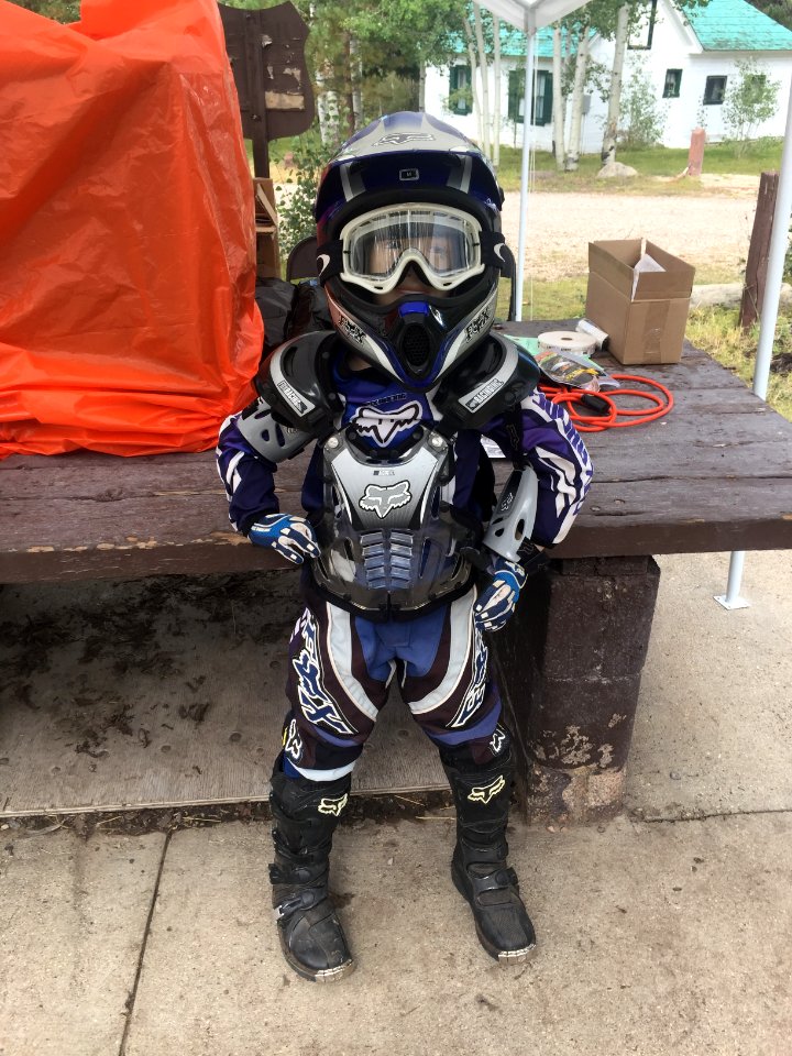 Participant suited up for adventure