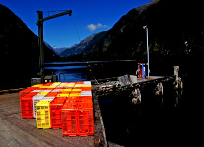 Fish crates. Milford Sound NZ
