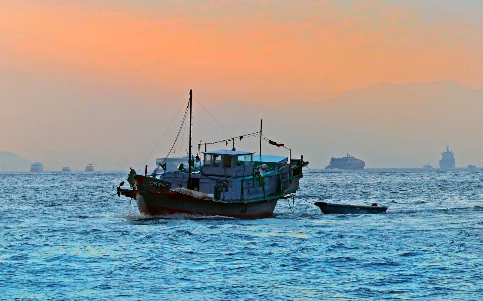 Evening on Hong Kong Harbour.