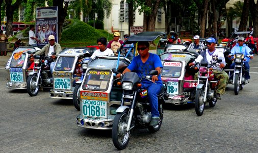 Tricycle taxis Laoag City. photo