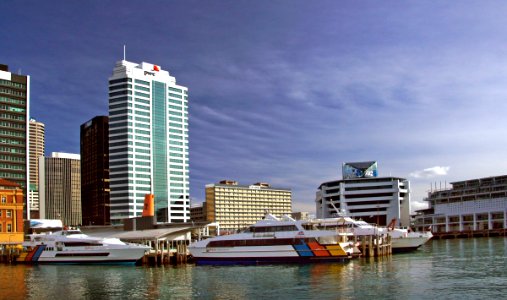 Harbour Ferries downtown Auckland NZ.