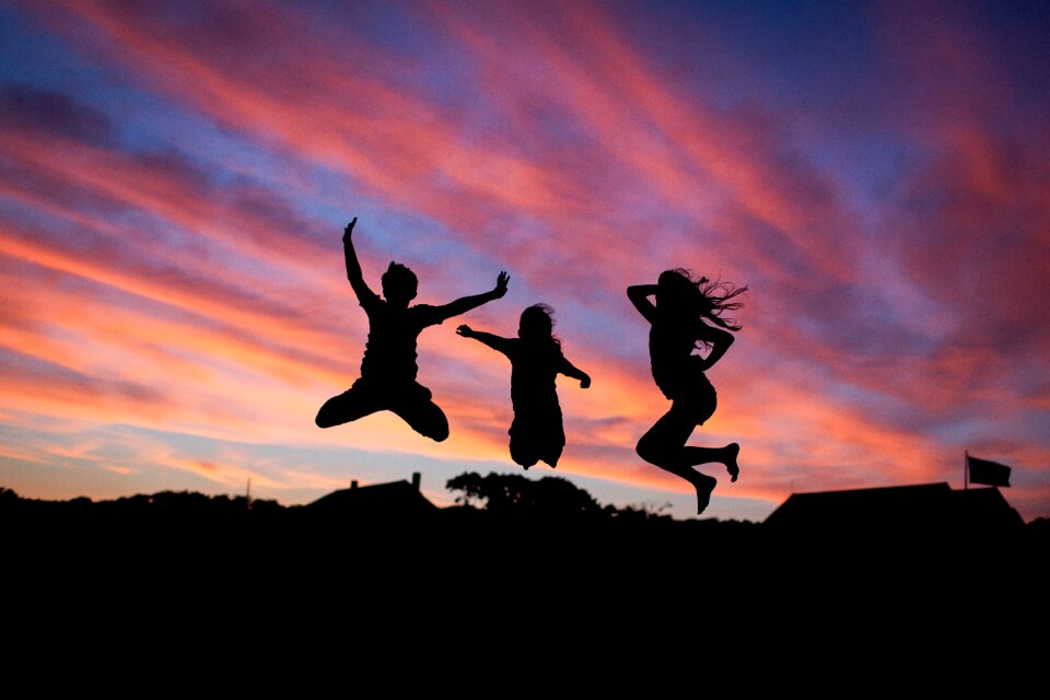 Happy fun young