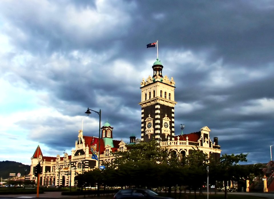 Dunedin Railway Station . NZ.
