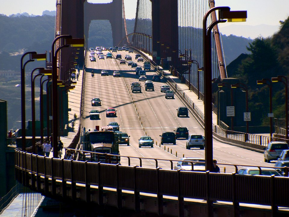 The Golden Gate Bridge.