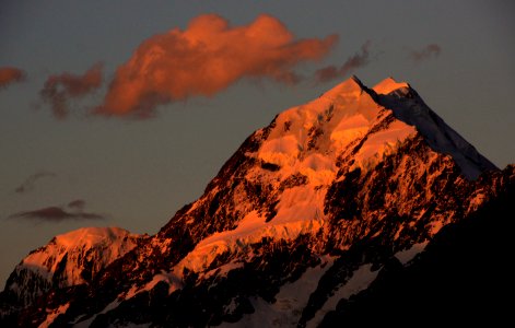 Sunset on Mount Cook NZ. photo