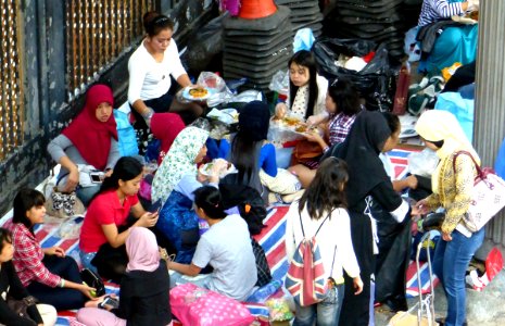 House maids day off.Hong Kong. photo