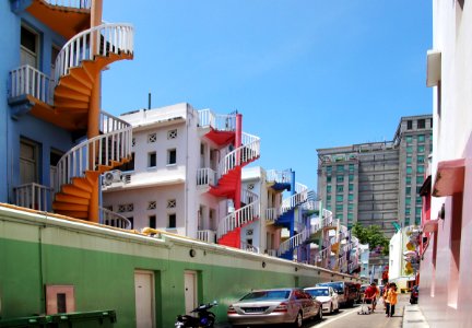 Colourful Apartments.Singapore. photo