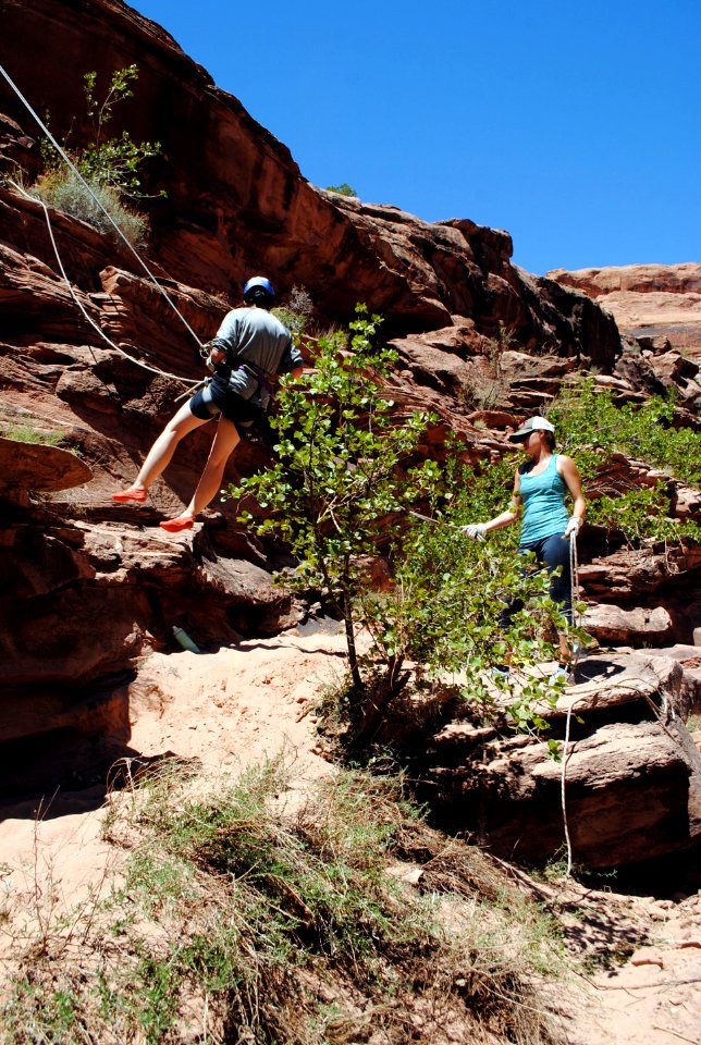 Rappelling at Gold Bar