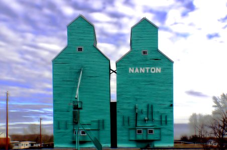 Grain elevators. Nanton Alberta.