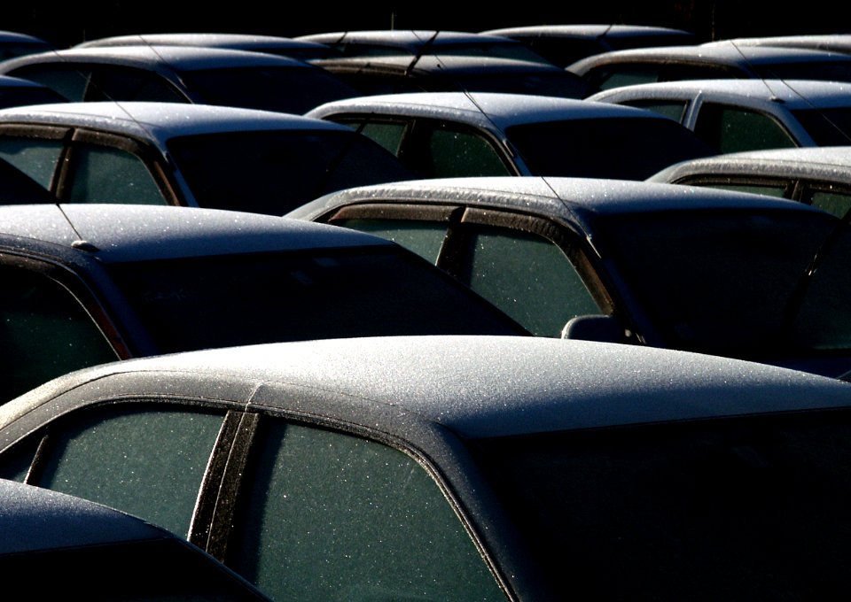Early morning at the car yard.
