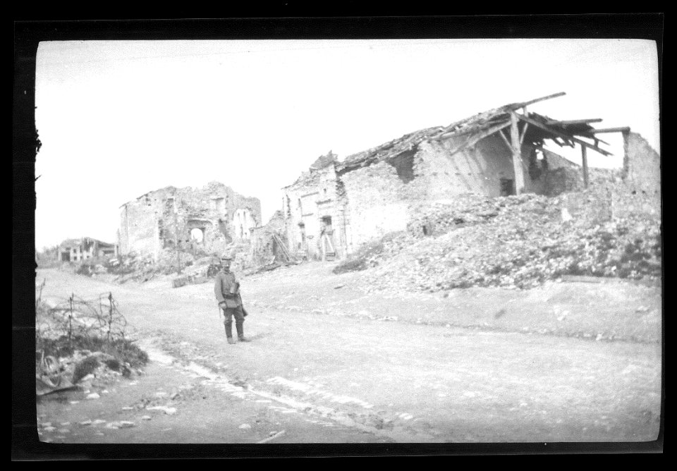 solider among ruins