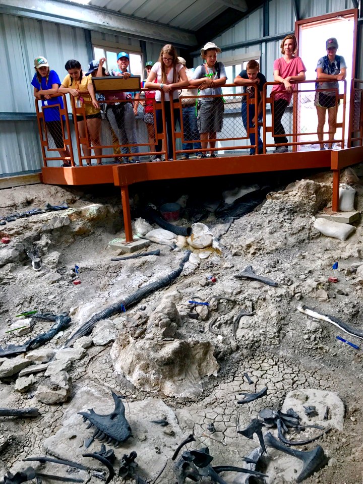 SLCSE campers at Cleveland-Lloyd Dinosaur Quarry