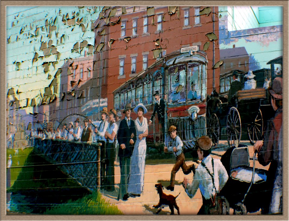 Old mural found on a Calgary wall.