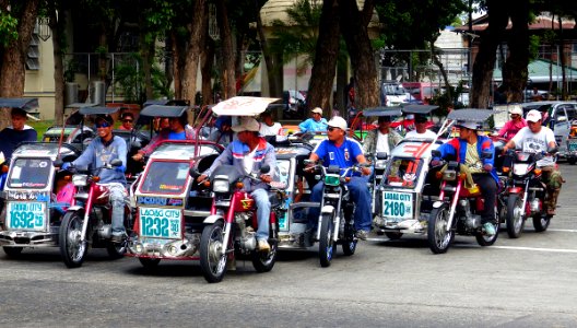 Tricycle taxis Laoag City. photo