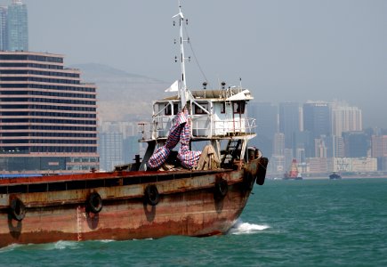 Harbour worker. photo