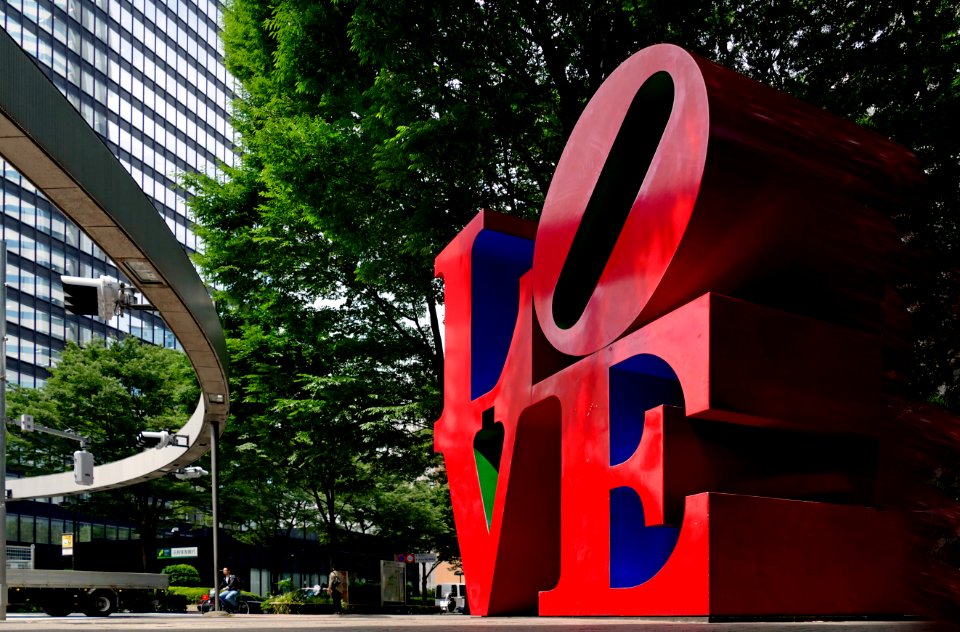 LOVE sculpture in Shinjuku.