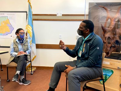 Rep. Burgess Owens with Secretary Haaland photo