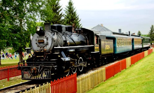 Steam train.Heritage Park Calgary. photo