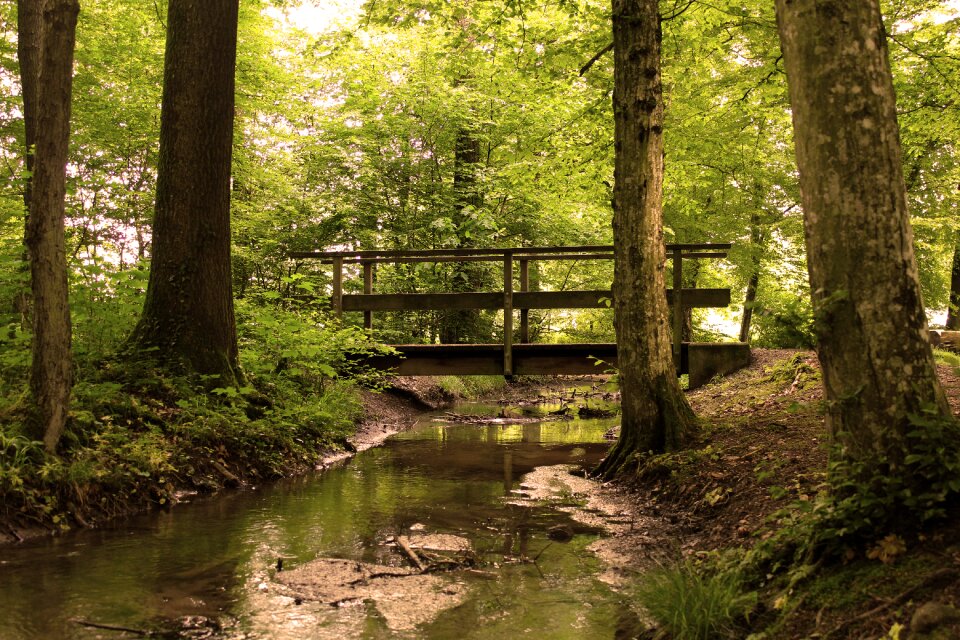 Watercourse wave bridge