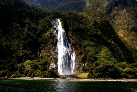 Bowen Falls. Milford Sound. NZ. photo