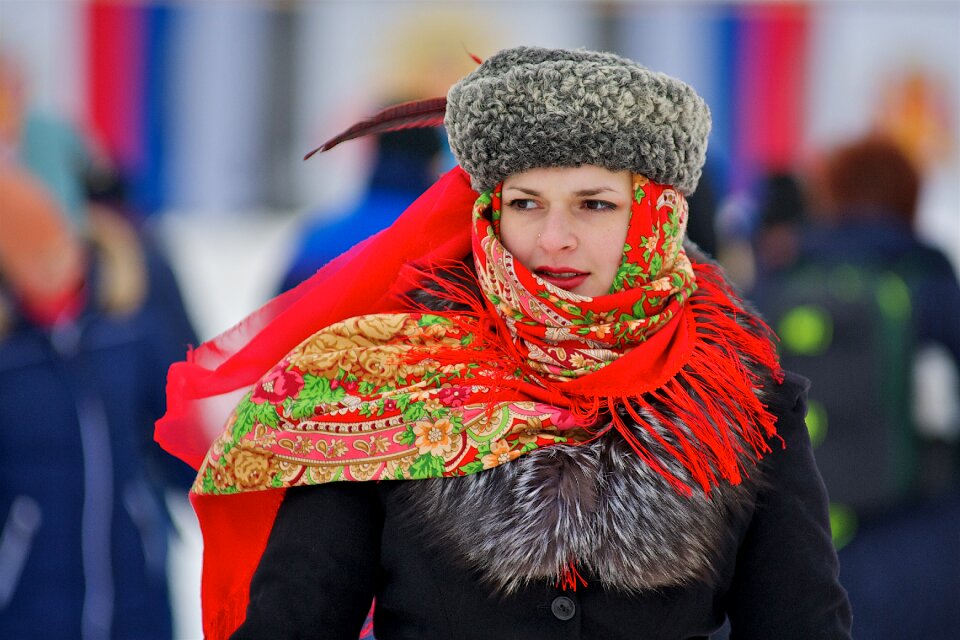 Woman scarf national
