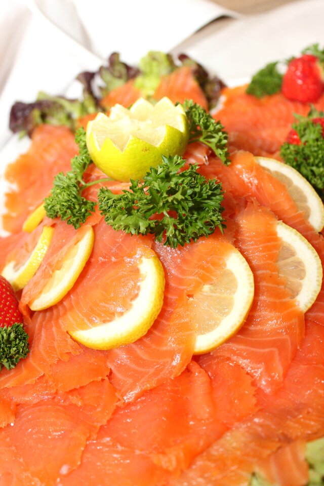 Cold buffet lemon parsley