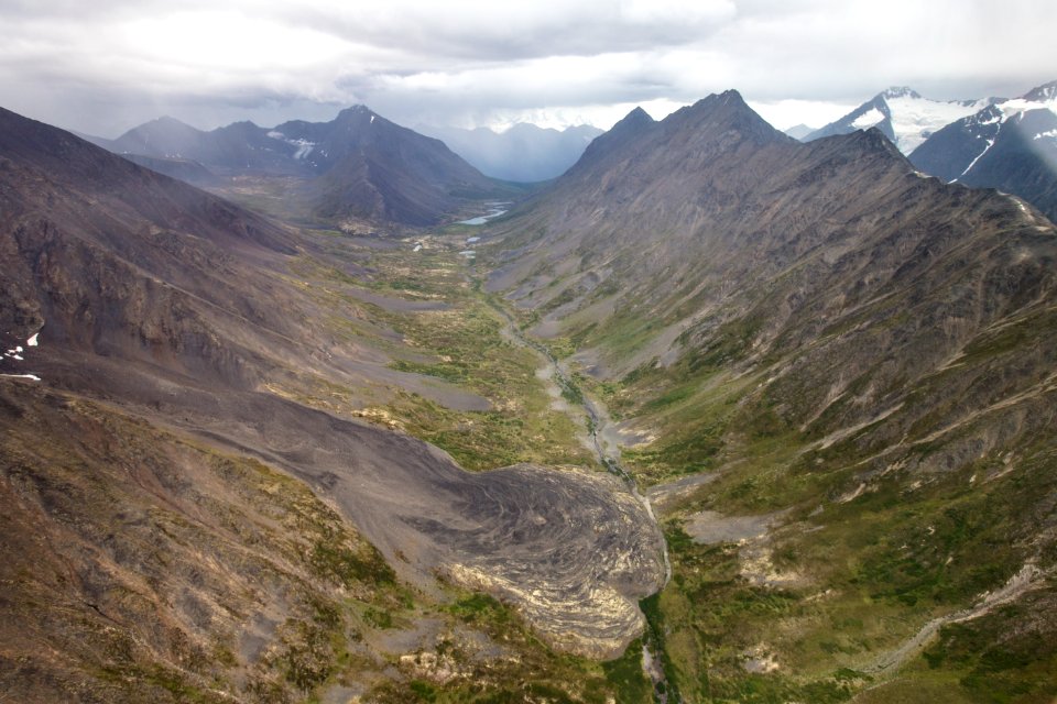 Southern Tributary Klu River and Rock Slide