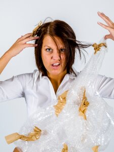 Frustration stuck hair