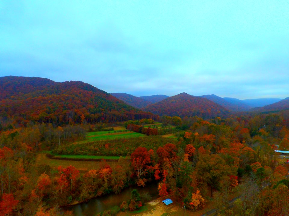 Fall Ariel view, Green River Gorge