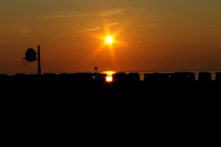 Sonnenuntergang an der Nordsee bei Norddeich / Sunset at Northsea