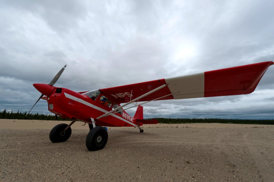 Awaiting takeoff at the Great Kobuk Sand Dunes