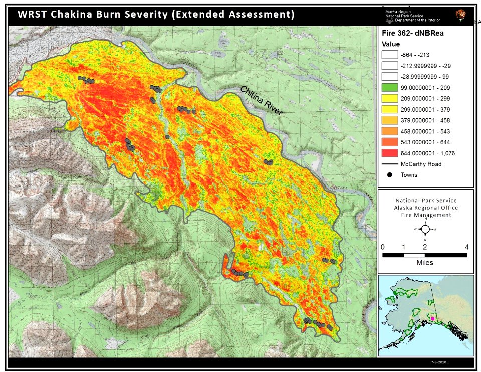 Chakina Fire Severity Map
