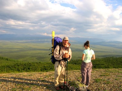 James Walton and Larissa Laselle take in the view while out on a sampling trip.