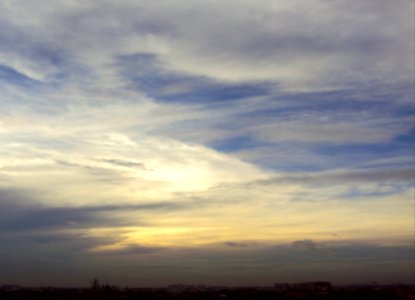 Monsoon clouds at sunset photo