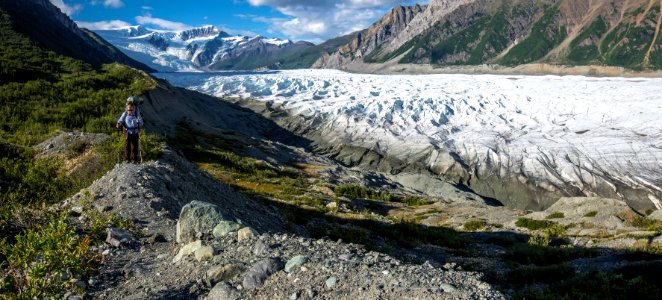 Hiking the Lateral Moraine of Root Glacier photo