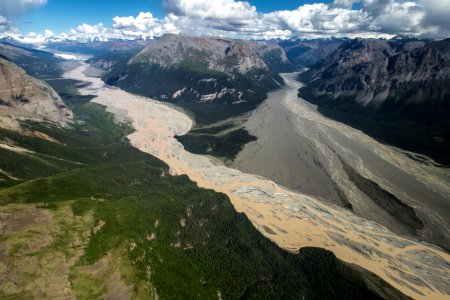 Nizina River and Chitistone River Confluence photo