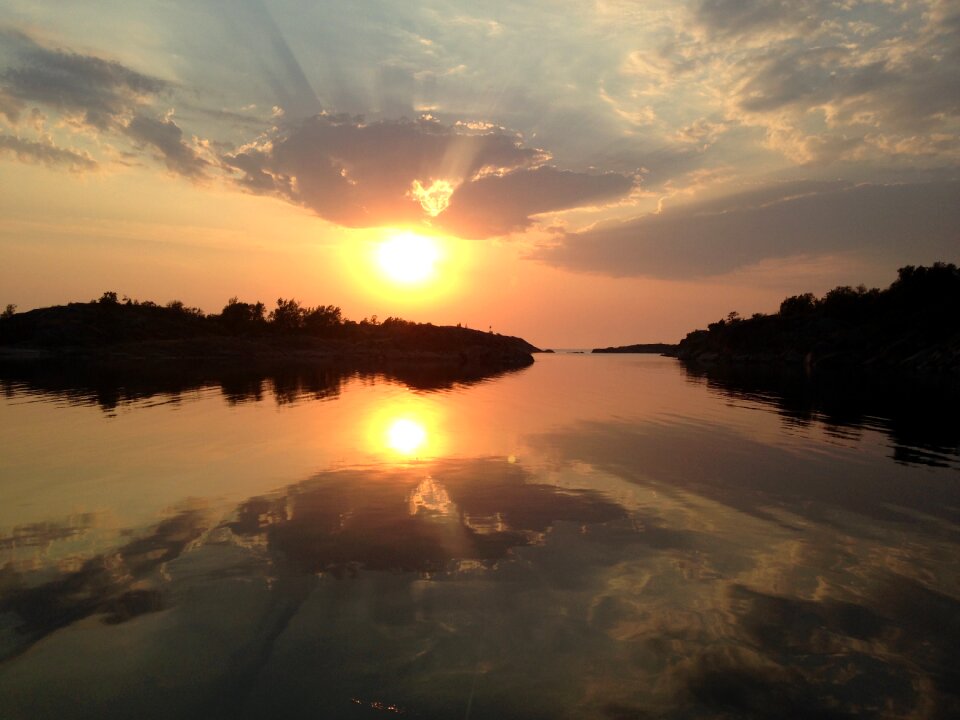 The evening sky summer nature